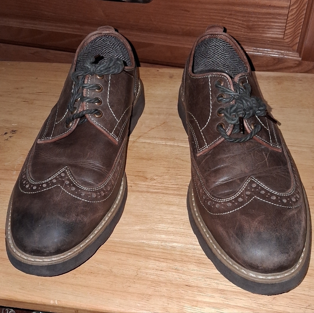 Florsheim Men's Brown Leather Oxford Dress Shoes In A Mens 8 1/2D.